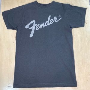 Fender T-Shirt Gray Size Small Short Sleeve Crewneck Graphic